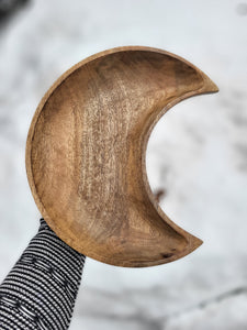 Wooden Crescent Moon Bowls
