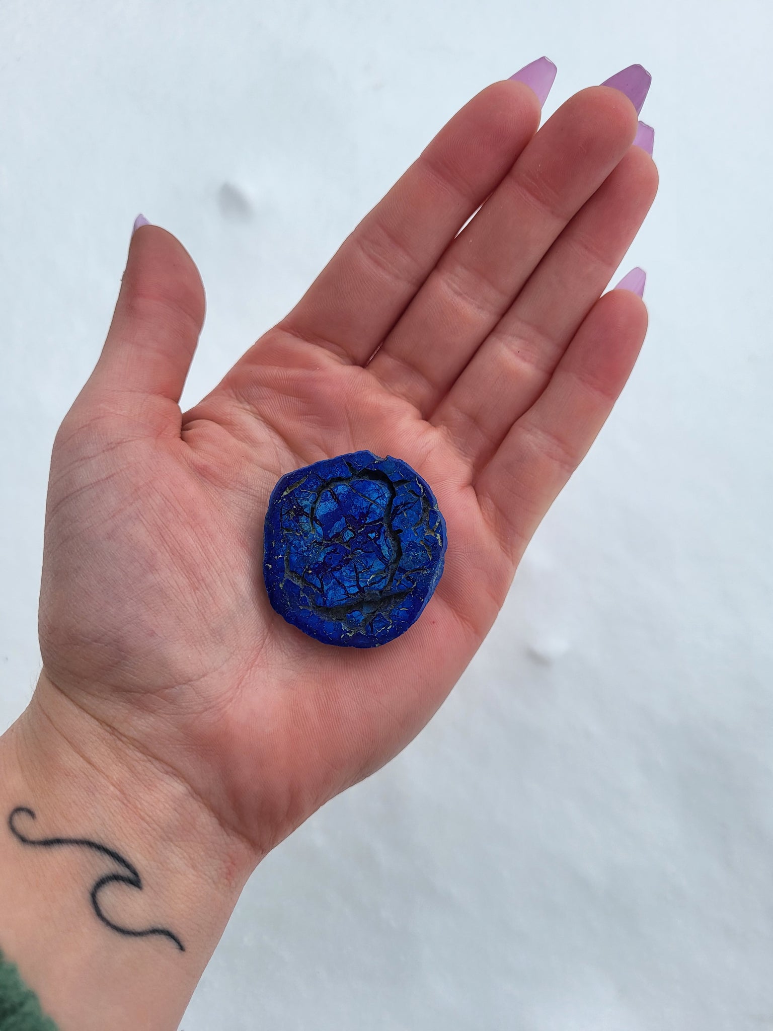 Half-Polished Azurite Geodes