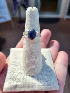 Sterling Silver Lapis Lazuli Oval Rings
