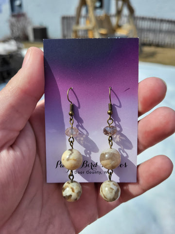 Recycled 3 Tier Glass Drop Earrings  by Nikkie Howard