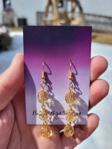 Recycled 3 Tier Honey Drop Earrings  by Nikkie Howard
