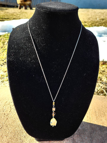 Recycled Glass Beaded Drop Necklace by Nikkie Howard