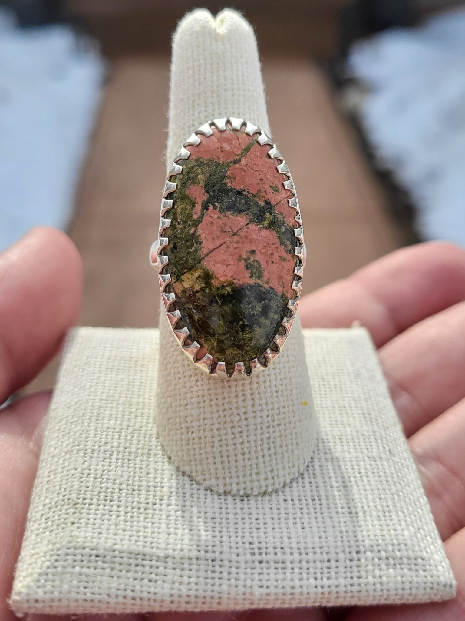 Sterling Silver Unakite Rings