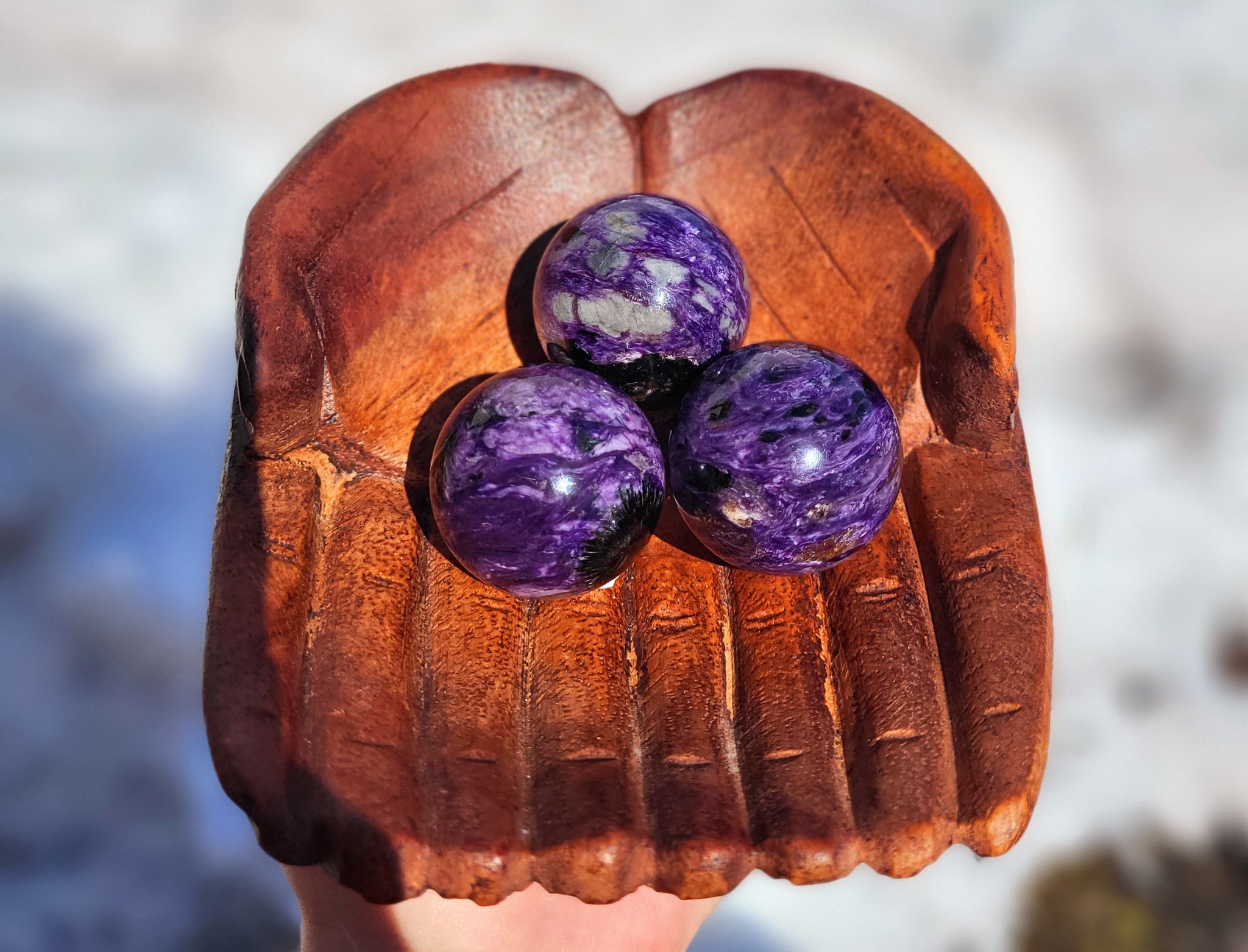 Charoite Spheres