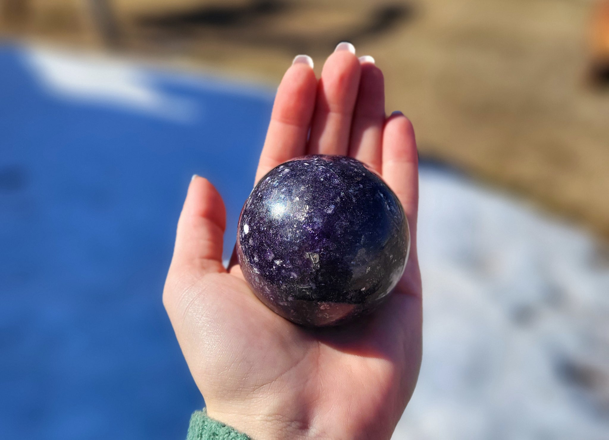 Lepidolite Sphere