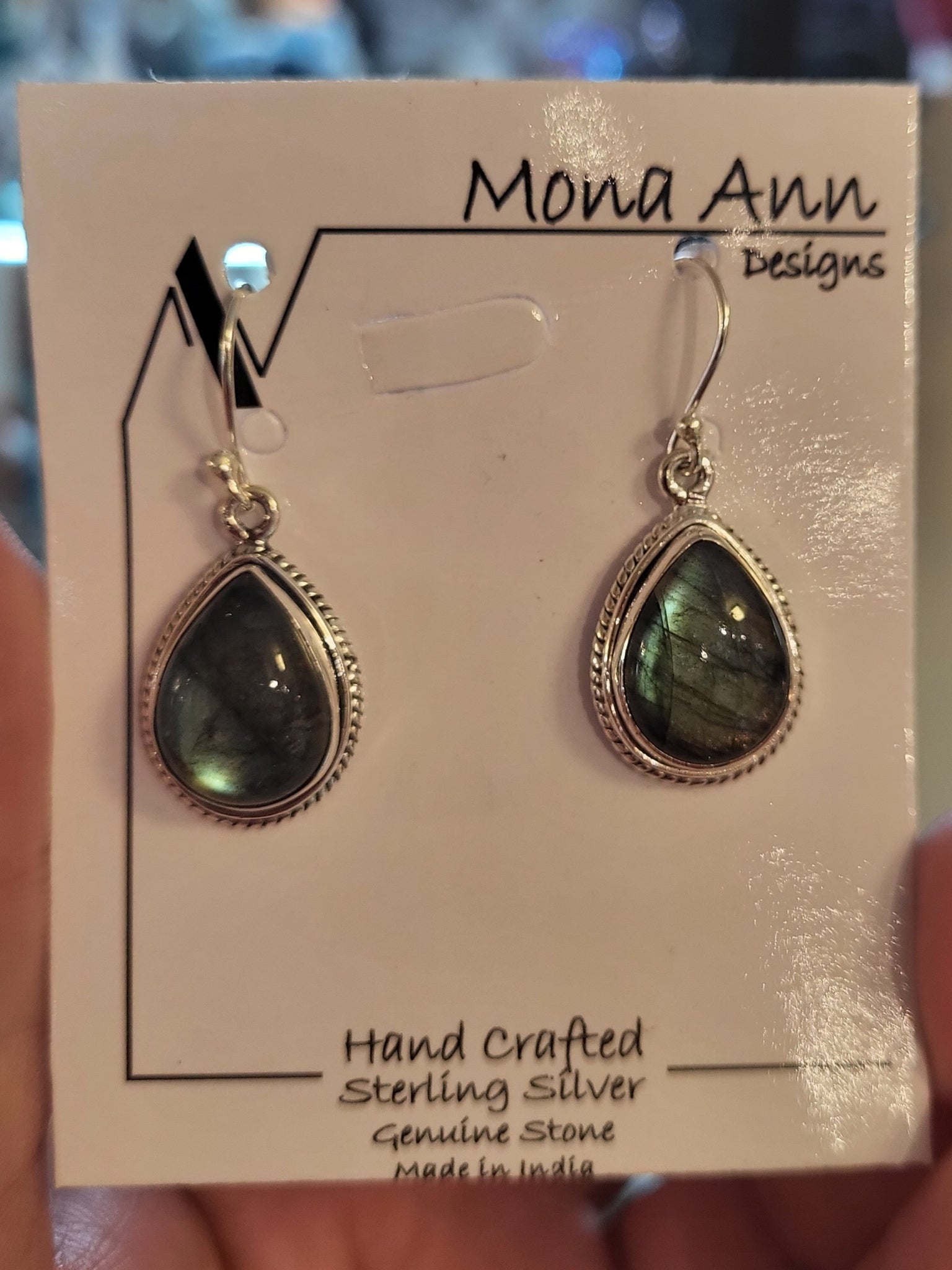 Labradorite Sterling Silver Hook Earrings