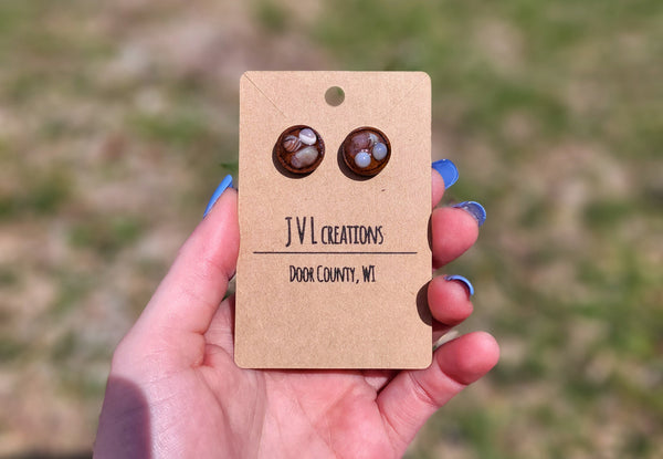 Wood + Stone Earrings - JVL Creations