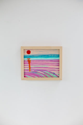 “Red Sunset” - Plein Air Original by Andrea Naylor