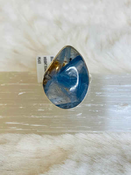 Paraiba Kyanite Adjustable Sterling Silver Rings