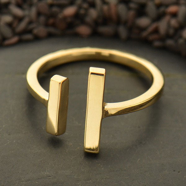 Adjustable Bronze Bar Ring