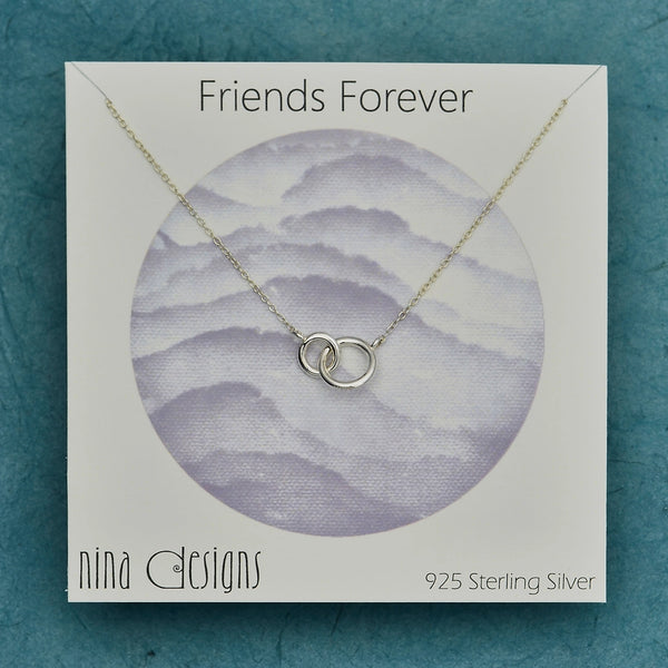Sterling Silver Linked Circles Necklace
