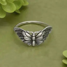 Sterling Silver Butterfly Moth Ring