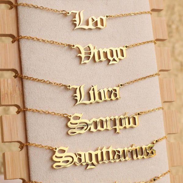 Gold Plated Zodiac Sign Necklaces
