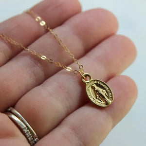 Gold Plated Nickel Free Virgin Mary Necklace