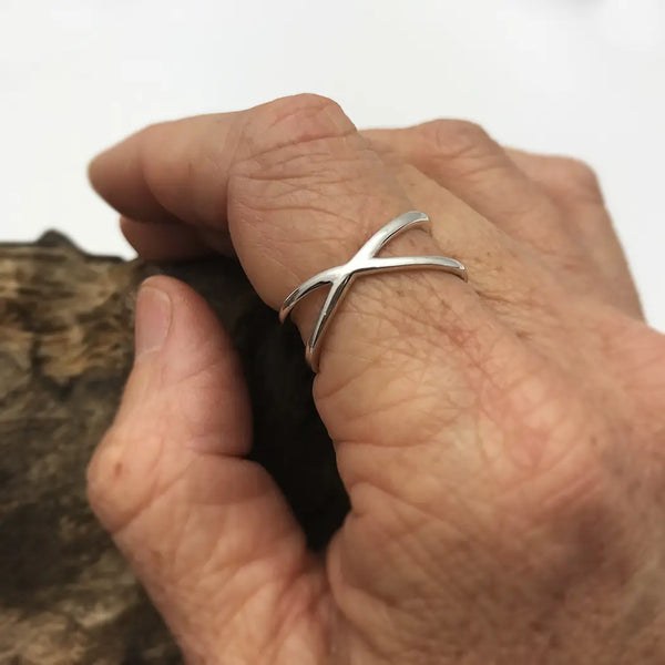 Sterling Silver Crisscross Ring