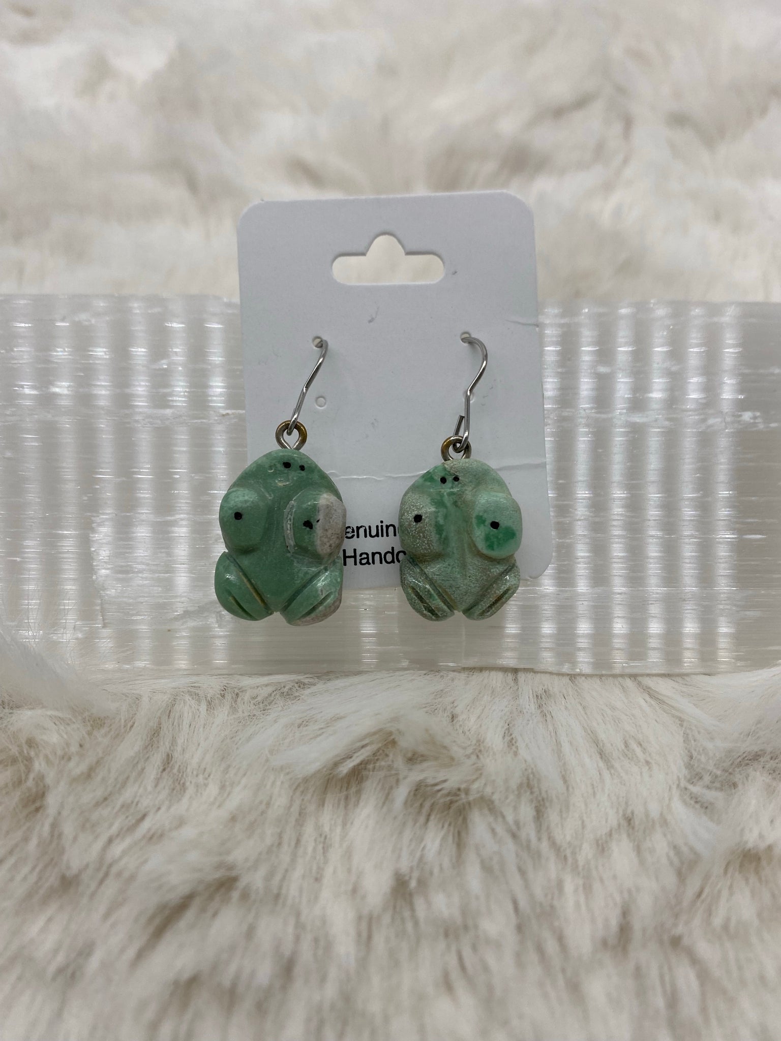 Turquoise Frog Sterling Silver Earrings