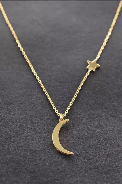 Ellison+Young New Moon Gold Plated Necklace