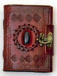 Stone Eye Design Leather & Clasp Journal