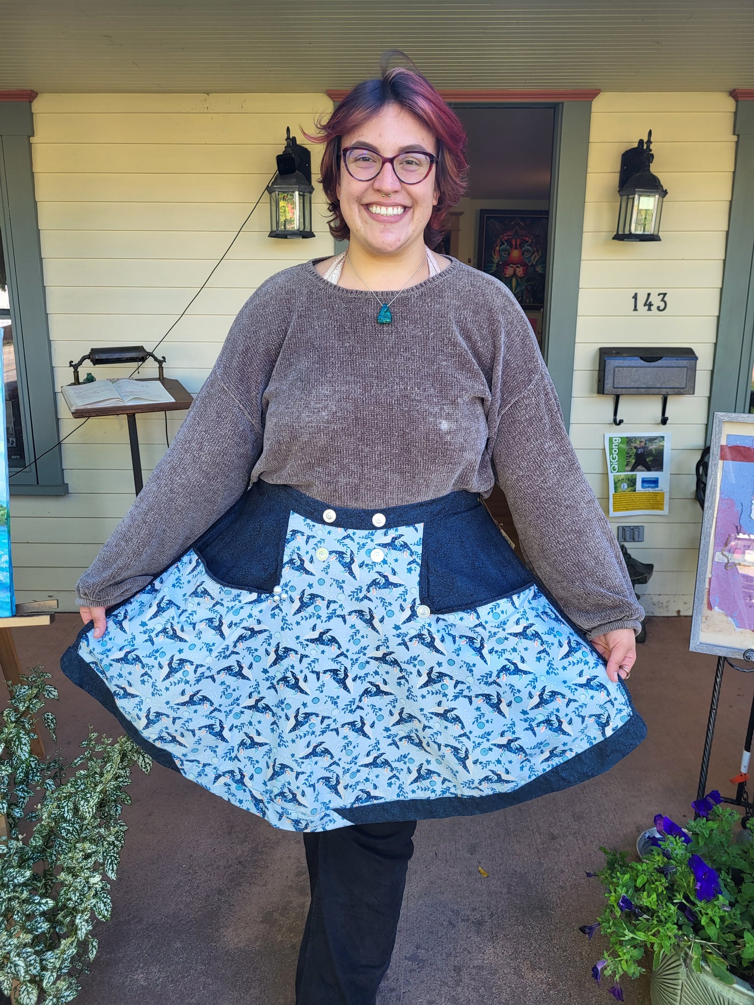 “Ocean Crystals” - Half Apron by Mikaela Benner