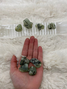 Half-Polished Prehnite  - Pocket Stone