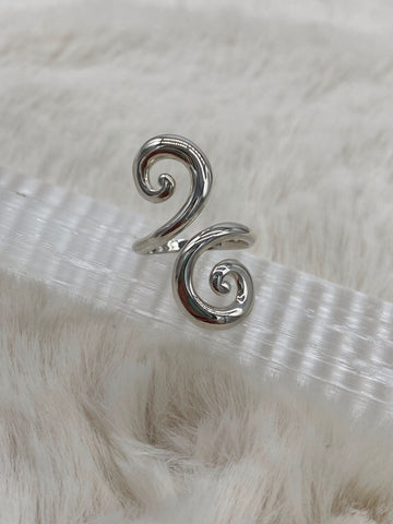 Sterling Silver Adjustable Swirl Ring