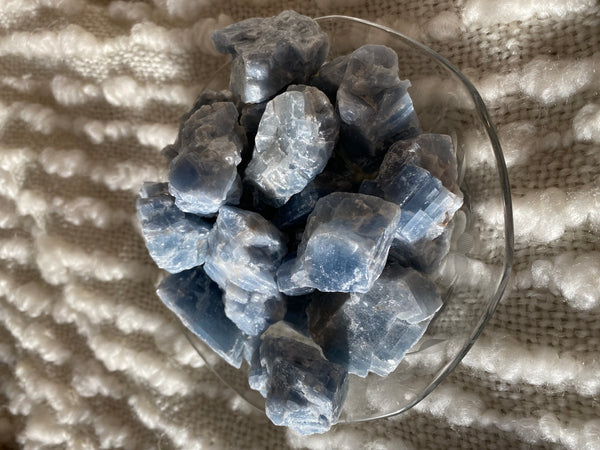Blue Calcite - Pocket Stone