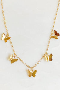 Ellison+Young Butterfly Colony Gold Plated Necklace