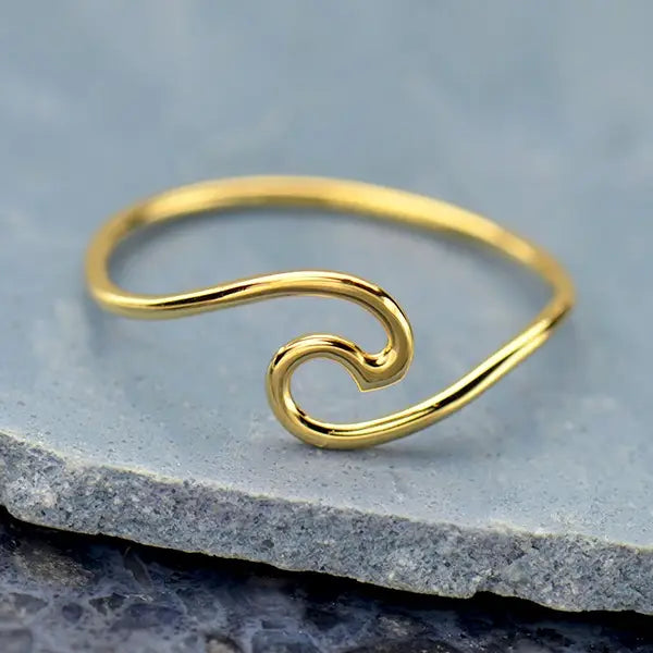 14k Gold Plated Wave Ring
