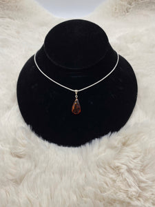 Amber Sterling Silver Pendant