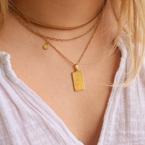 Gold Plated Reversible Aries Necklace