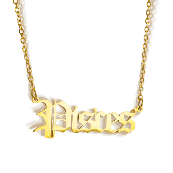 Gold Plated Zodiac Sign Necklaces