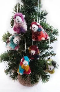 Mini Rainbow Sheep Ornaments