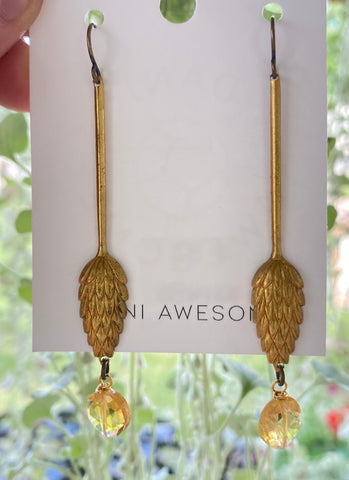 Golden Harvest Brass Earrings- DaniAWESOME
