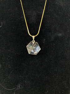 Clear Quartz - Gold Plated Lead & Nickel Free Necklace