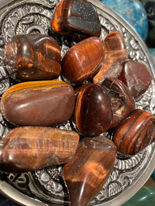 Red Tiger’s Eye - polished  - pocket stone - The Pearl of Door County