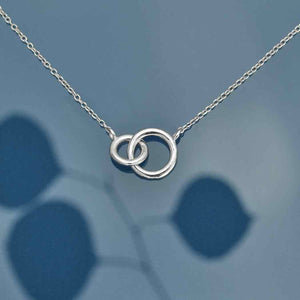 Sterling Silver Linked Circles Necklace