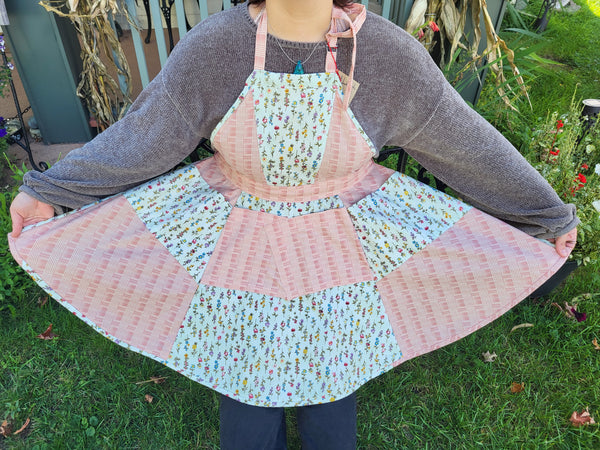 “Lines of Flowers” - Full Apron by Mikaela Benner