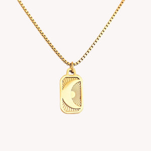 Gold Plated Crescent Moon Necklace