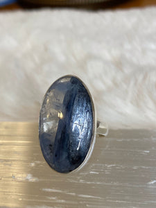 Paraiba Kyanite Adjustable Sterling Silver Rings