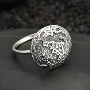 Sterling Silver Full Moon Ring