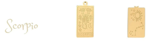 Gold Plated Reversible Scorpio Necklace