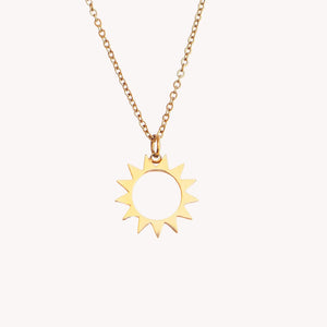 Gold Plated Dainty Sun Necklace
