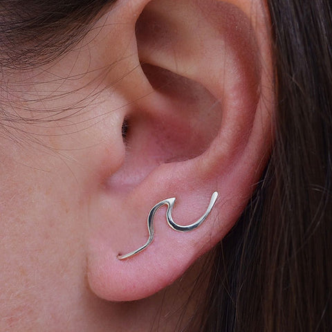 Sterling Silver Wave Ear Climber