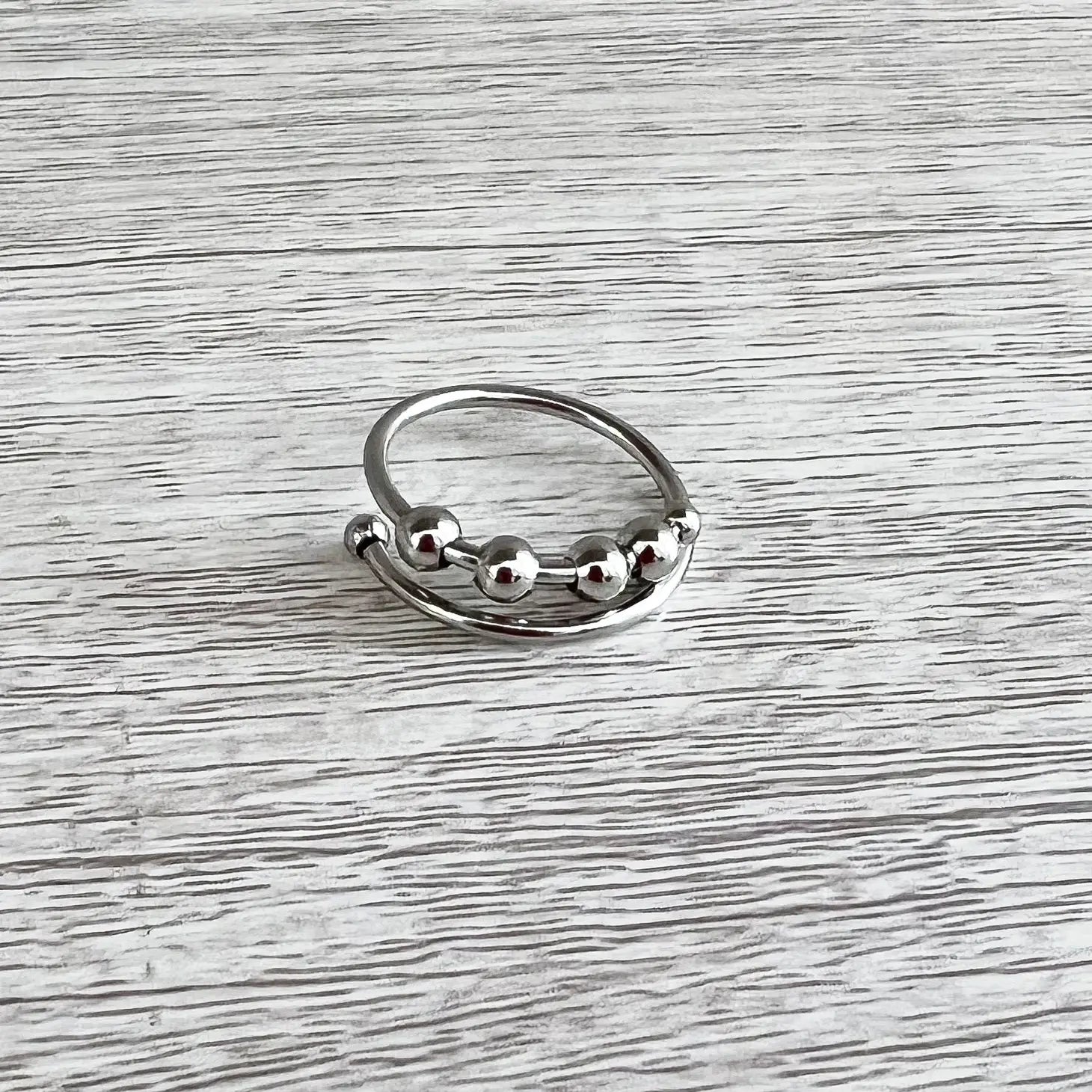 Stainless Steel Adjustable Fidget Wrap Rings