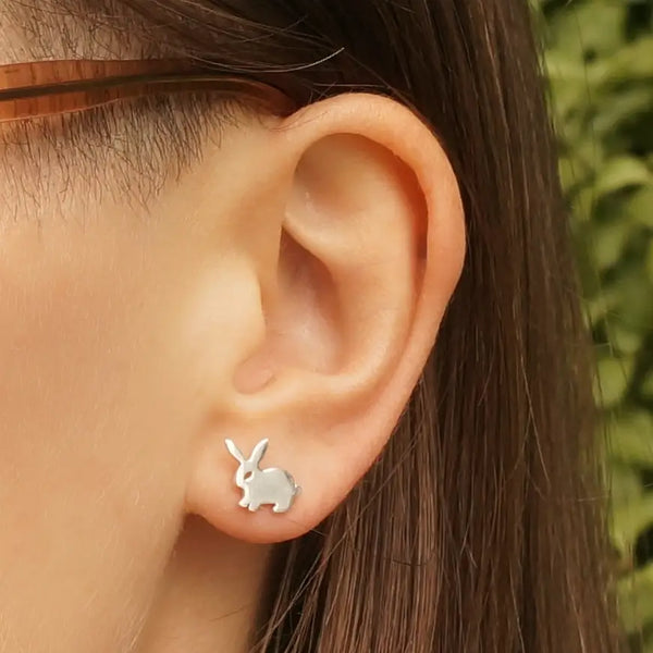 Sterling Silver Bunny Post Earrings