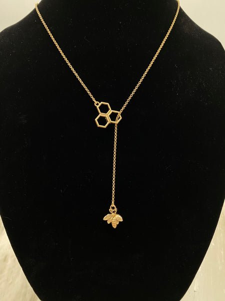 Bee With Me Gold Plated Necklace - Ellison + Young