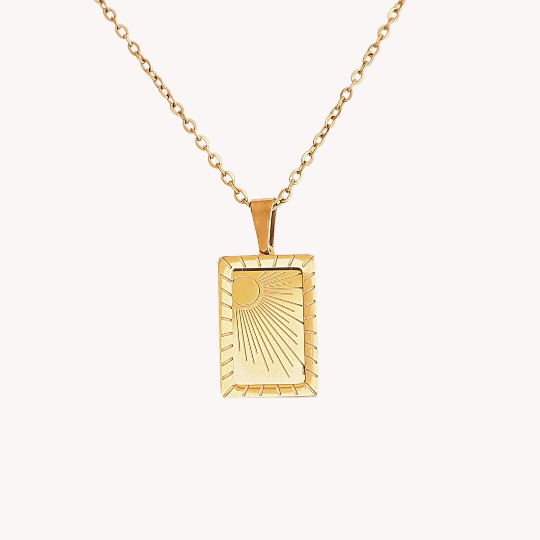 Gold Plated Rising Sun Necklace